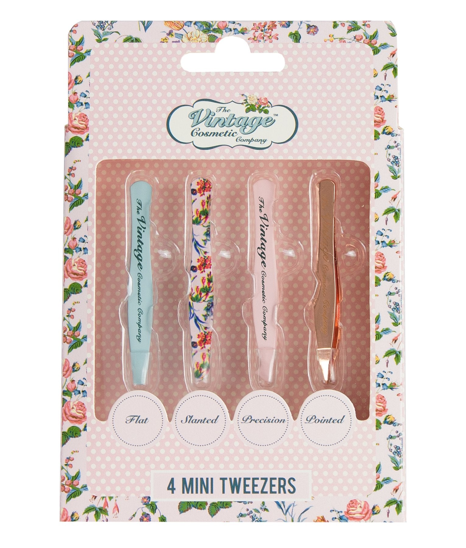 The Vintage Cosmetic (4 Piece) Mini Tweezer Set